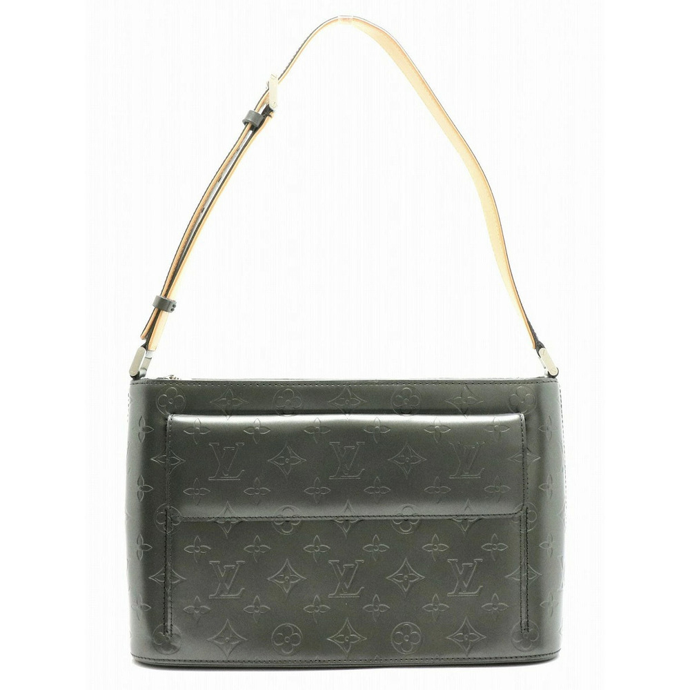 Louis Vuitton Monogram Matte Alston Shoulder Bag Hobo Leather Noir Black u